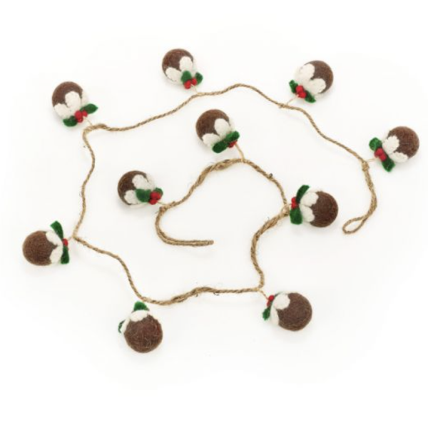 Felt Christmas Pudding Garland