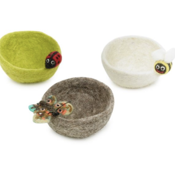 Felt Garden Bug Trinket Dish