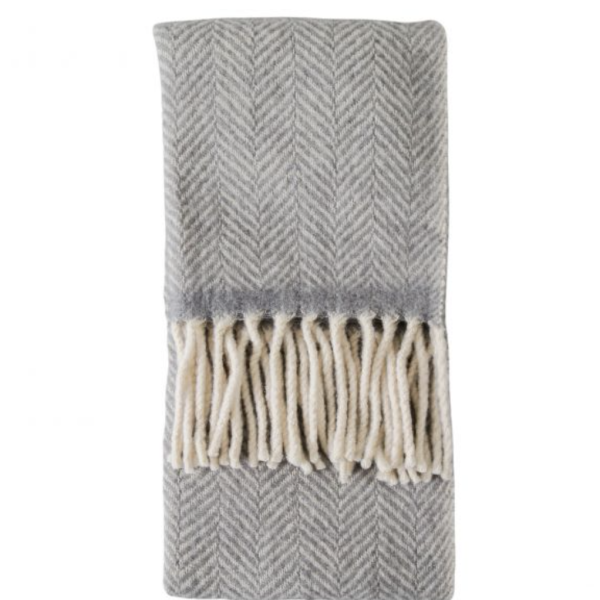 Gallery Direct - Grey Wool Throw