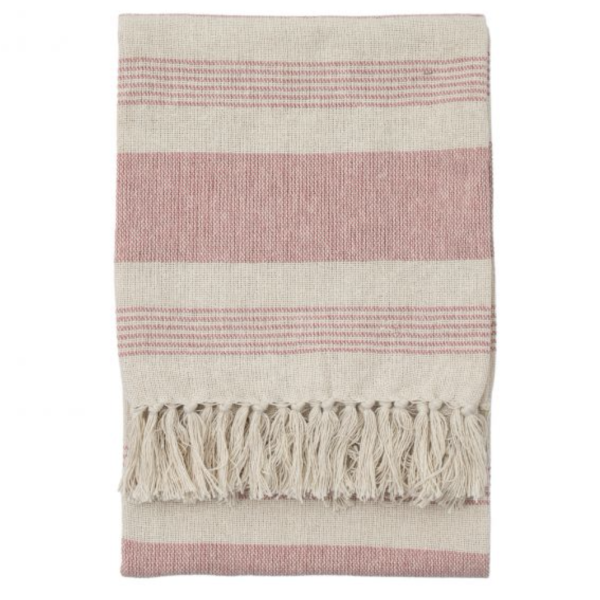 Simply Organic Stripe Throw - Blush - GD