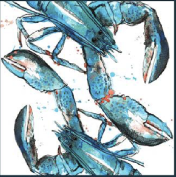 Dollyhotdogs Card - Blue Lobsters