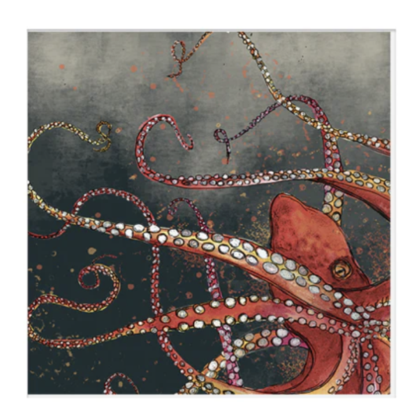 Print - Red Octopus