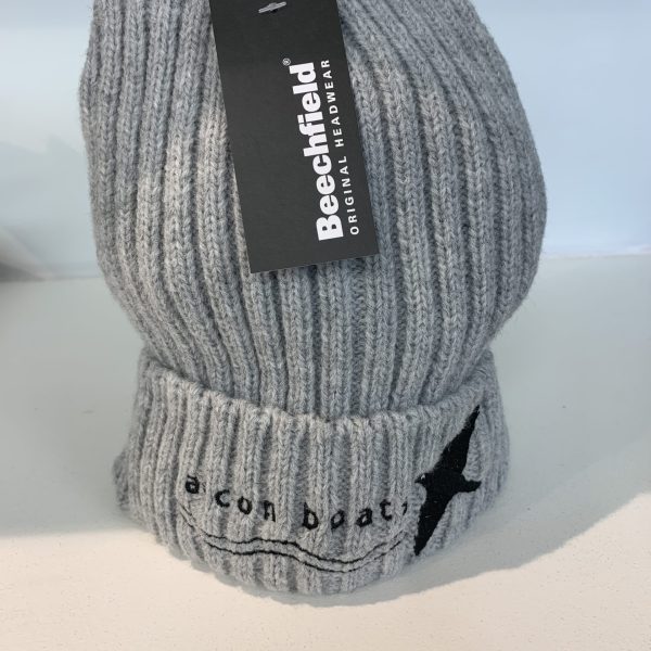 Falcon Boats - Light grey 100% Acrylic Beanie