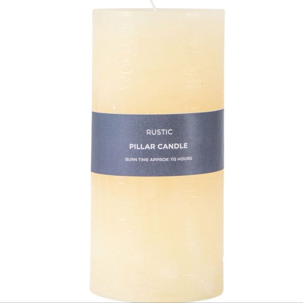 Rustic Ivory pillar Candle 115 hrs - GD