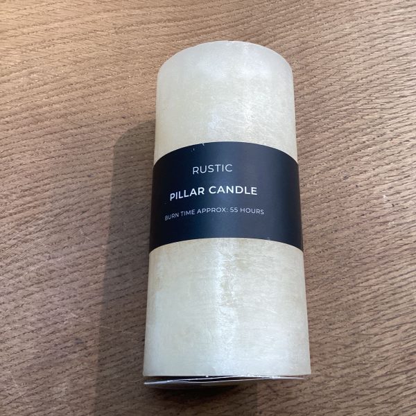 Rustic Ivory Pillar Candle large 55hr - GD