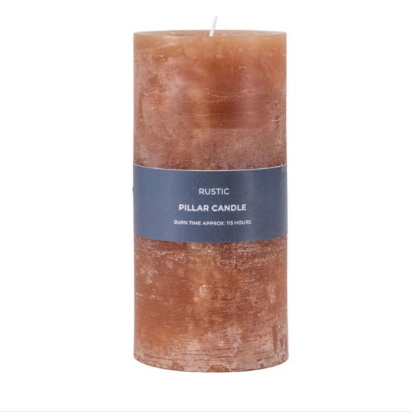 Rustic pillar candle amber 115 hr - GD
