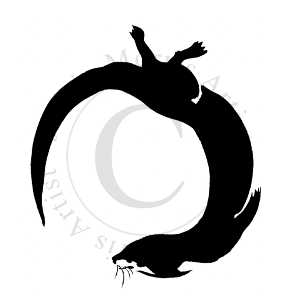 Otter design 1 - 4 inch stamp - Jackie Morris - ES