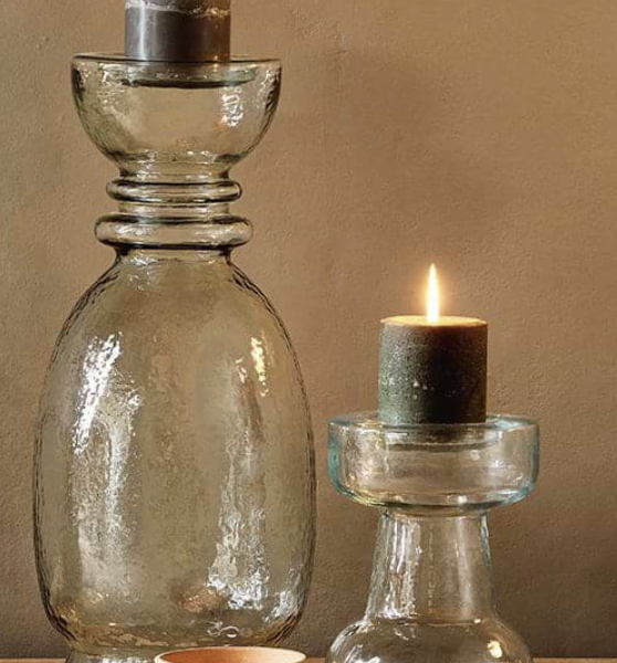 Hapua Glass Candle Holder - Clear / Small