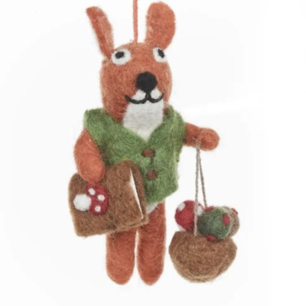 Felt Funghi Forager Squirrel