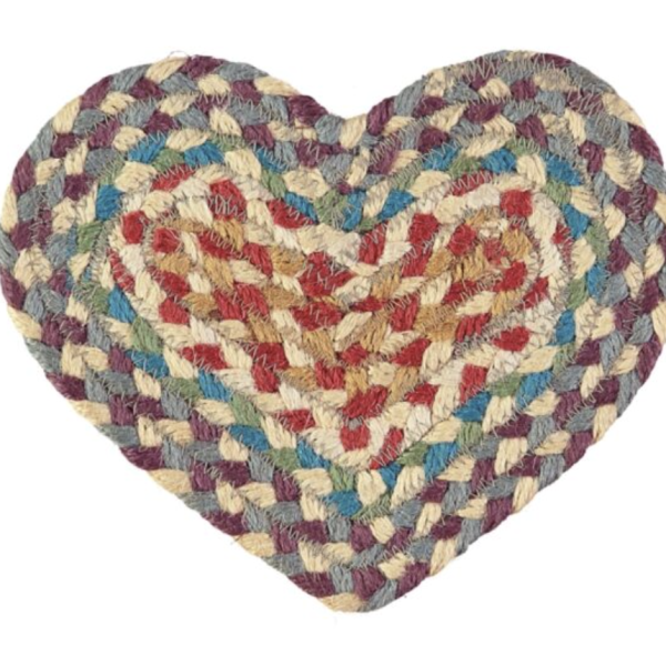 Carnival Jute Heart Coaster (Single)