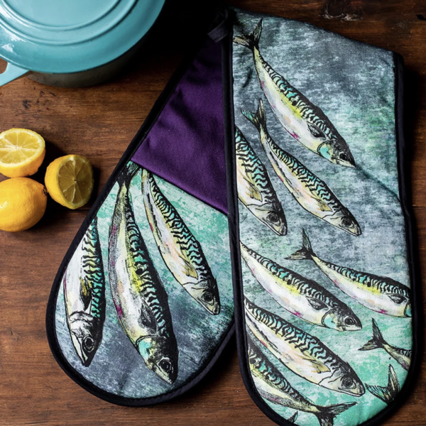 Dollyhotdogs Oven Gloves - Mackerel Shoal