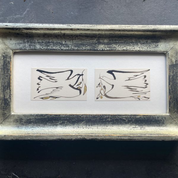 Pair of Doves - Framed (Original Jackie Morris)