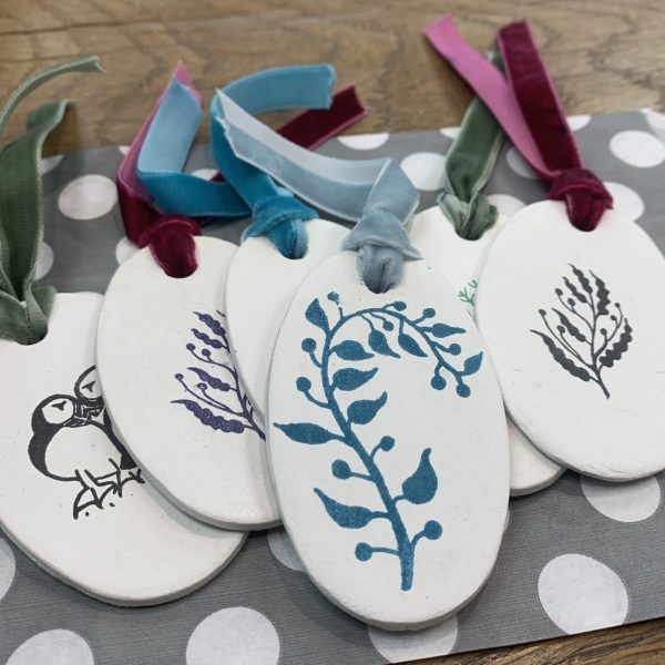 Ffion's Medium Hand Stamped Hanging Decoration