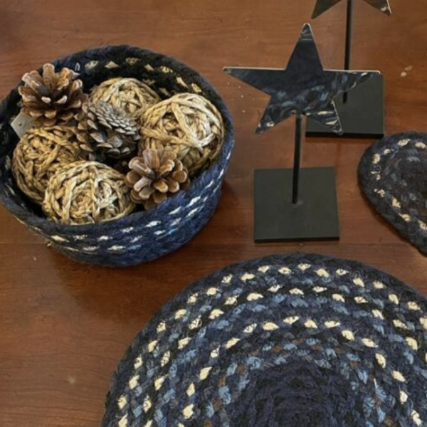 Indigo Jute Bakset - Mini