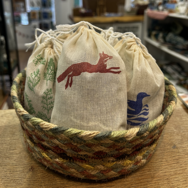 Handprinted Lavender Bag