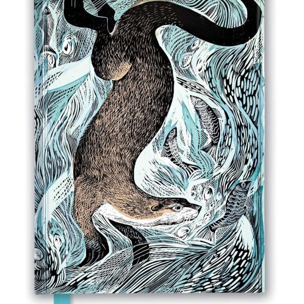 Fishing Otter, Large Notebook - Angela Harding