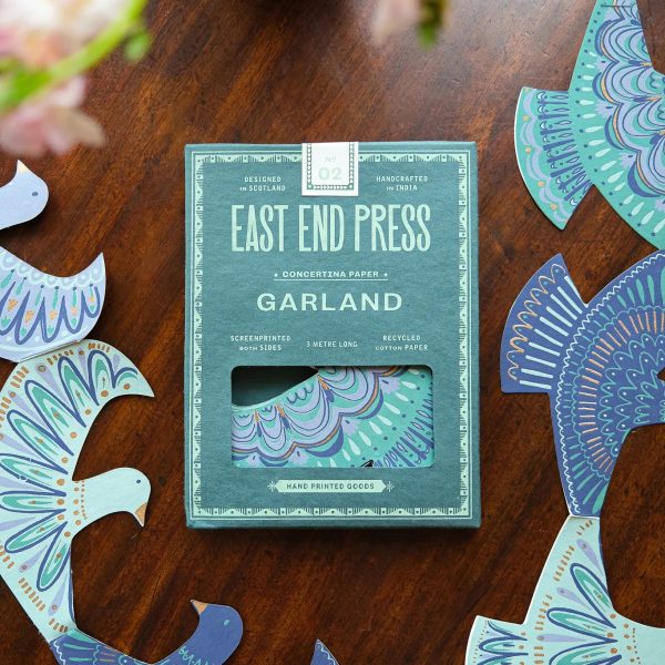 East End Press - Peace Doves, Concertina Garland