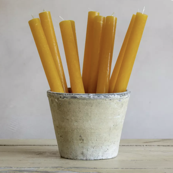 Rustic Dinner Candle - Ochre