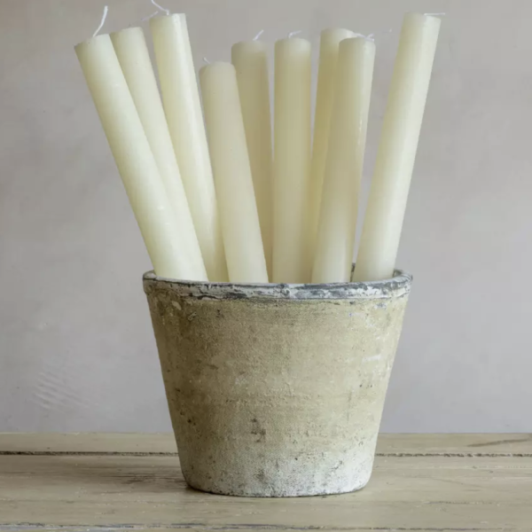 Rustic Dinner Candle Ivory