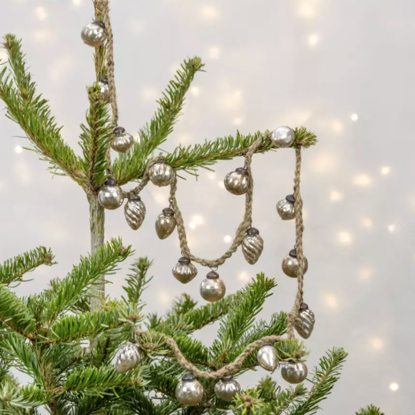 Rustic Silver Bauble Garland
