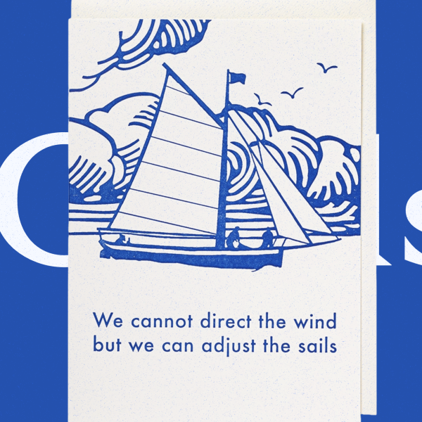 Wind - Letterpress Large Card