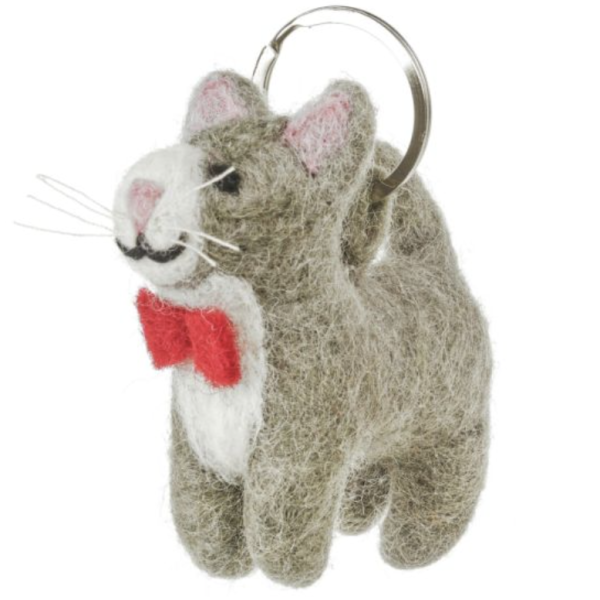 Felt Cat Keyring