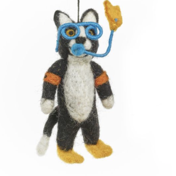 Felt Snorkelling Cat