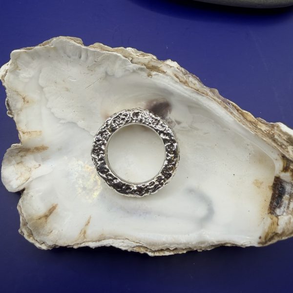 Eva John - Heavy Silver Sandcast Ring