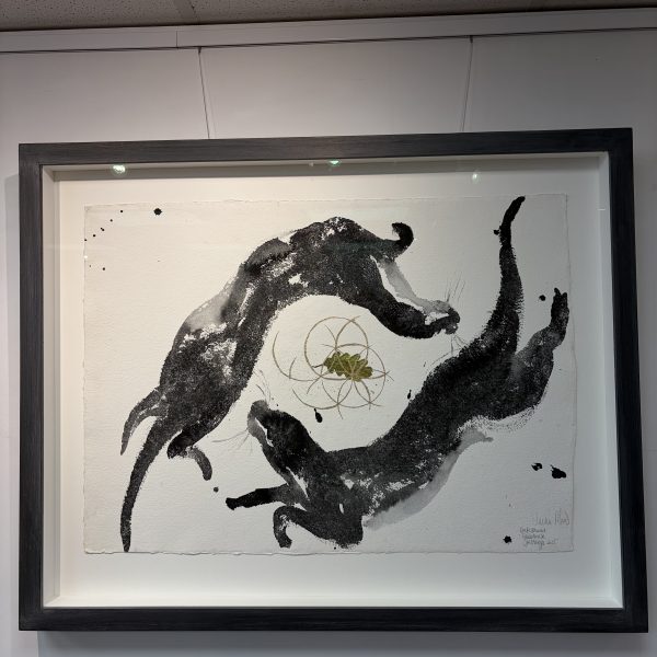 Otters Original (Gateshead Spell Songs - Oak Leaf) - Framed